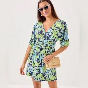 NWT Lilly Pulitzer Women’s Parigi knit skirt romper sapphire pool tropical tango